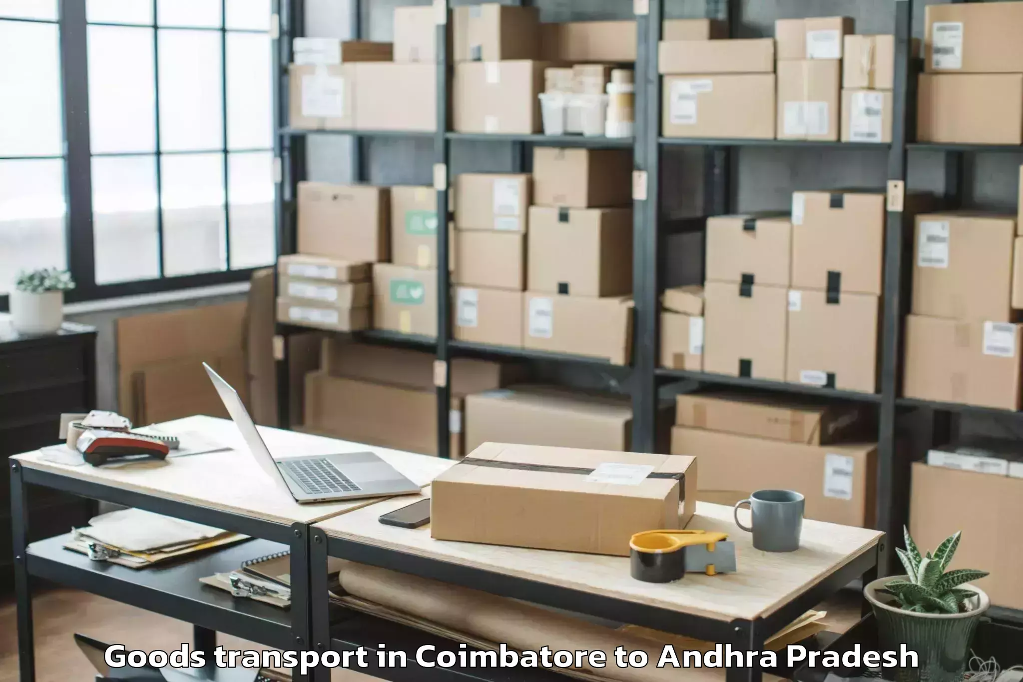 Leading Coimbatore to Kamepalle Goods Transport Provider